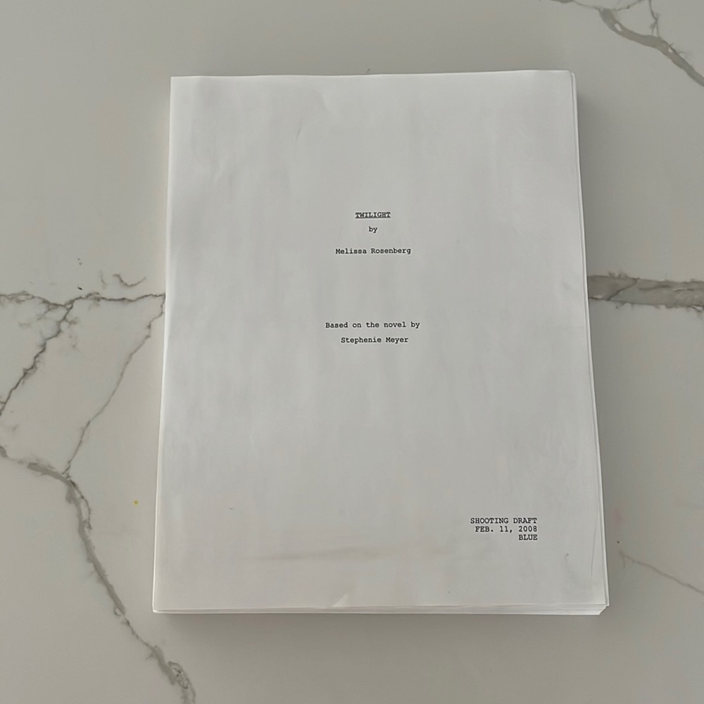 Twilight Screenplay shooting draft from Feb. 11, 2008